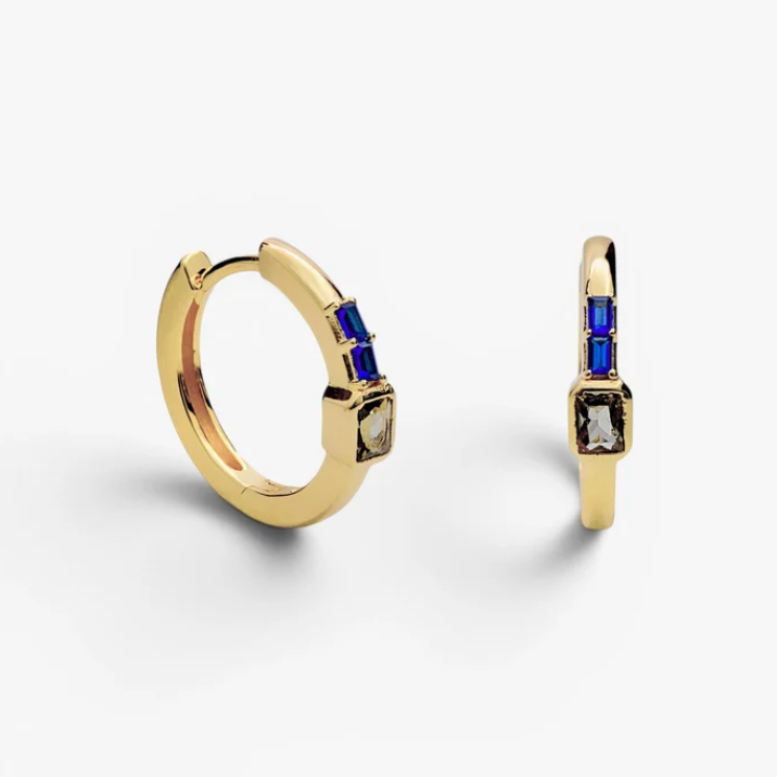 Blue Mixed Shape Hoop