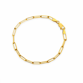 10K Gold Large Paperclip Bracelet