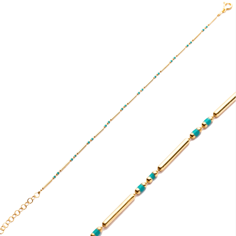 Turquoise Enamel Bracelet