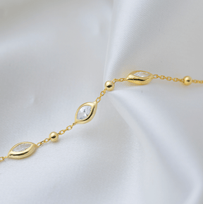 Marquise Bezel Set Bracelet