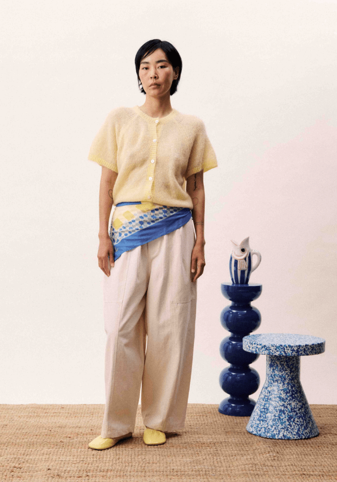 Kawasan butter cardigan in yellow