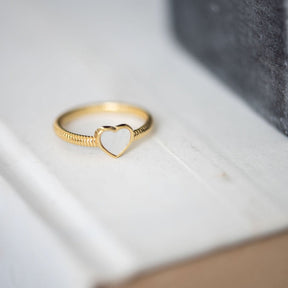 Spencer Mother of Pearl Heart Ring