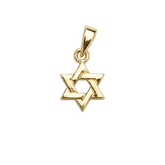 10K Small Gold Star of David Charm