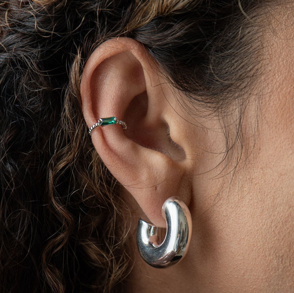 Baguette Emerald Ear Cuff