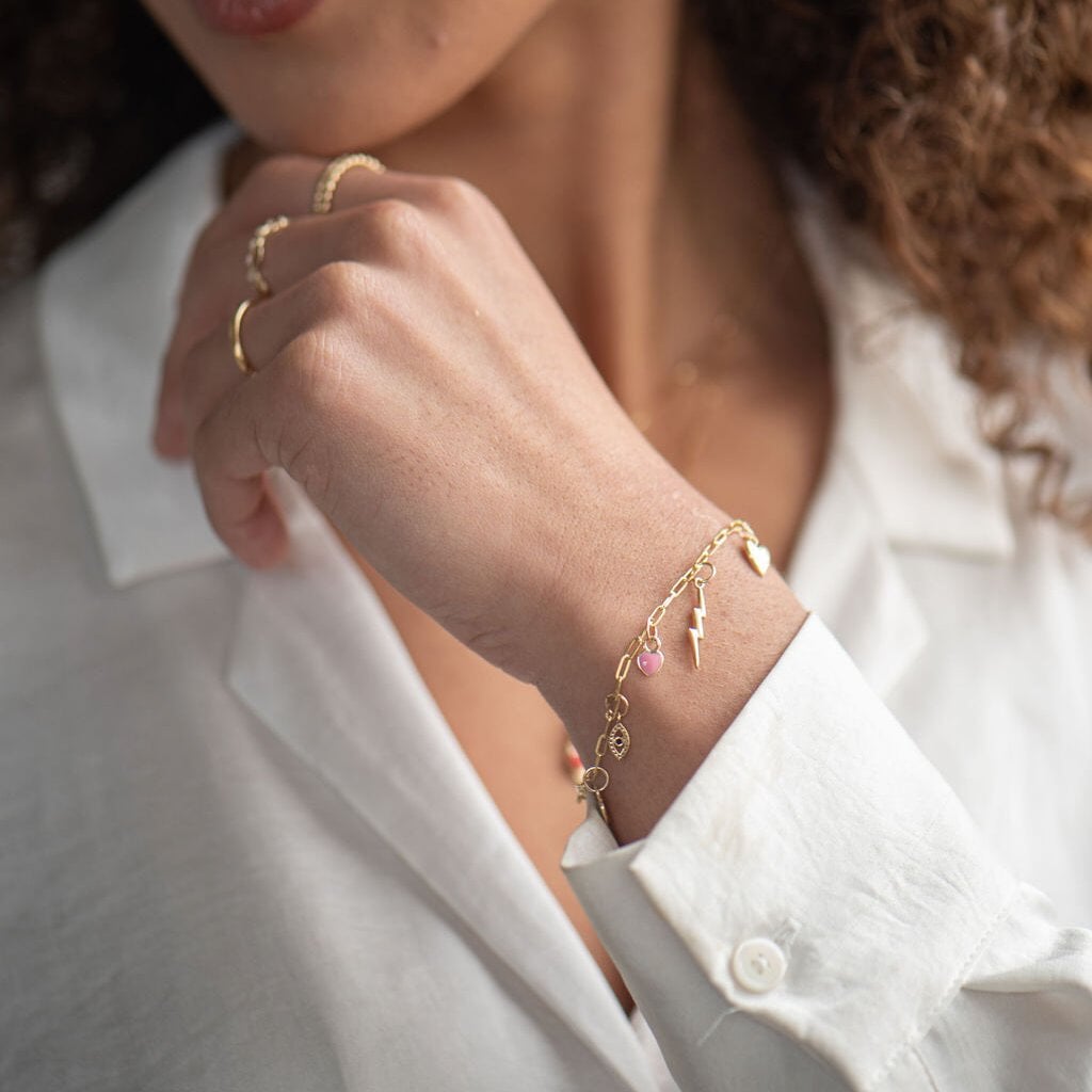 10k Gold Lyla Paperclip Bracelet