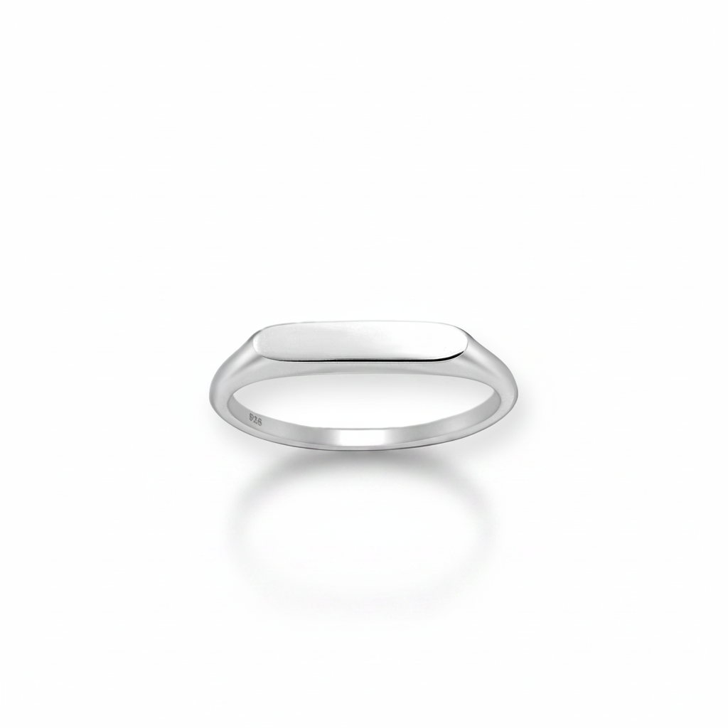 Thin Rectangle Signet Ring