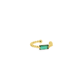 Baguette Emerald Ear Cuff