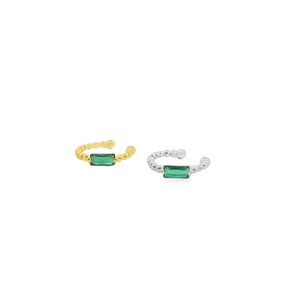 Baguette Emerald Ear Cuff