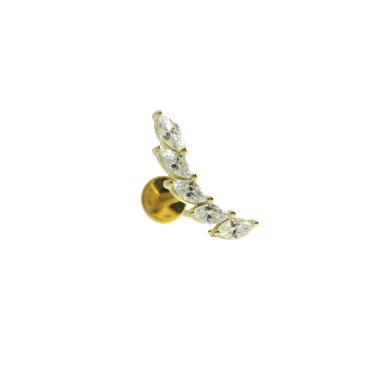 14K Gold Climber Single Stud Earring