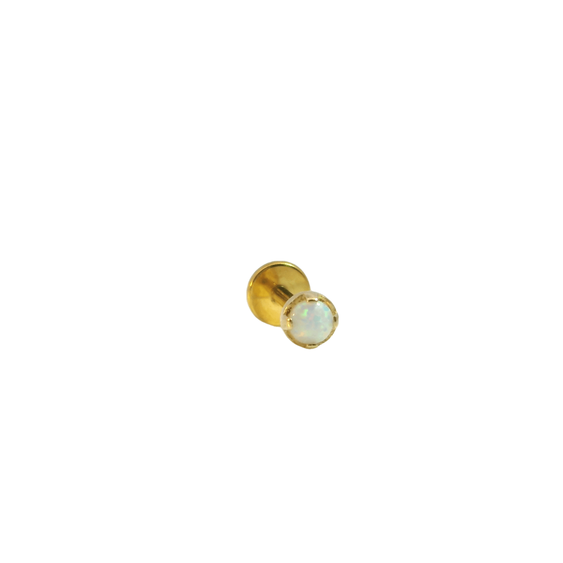 14K Gold Opal Single Stud Earring