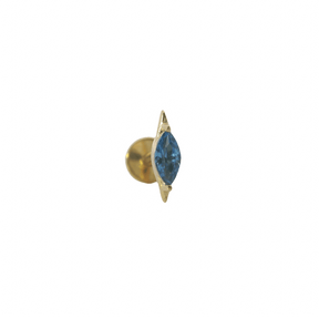 14K Gold Marquise Single Stud Earring