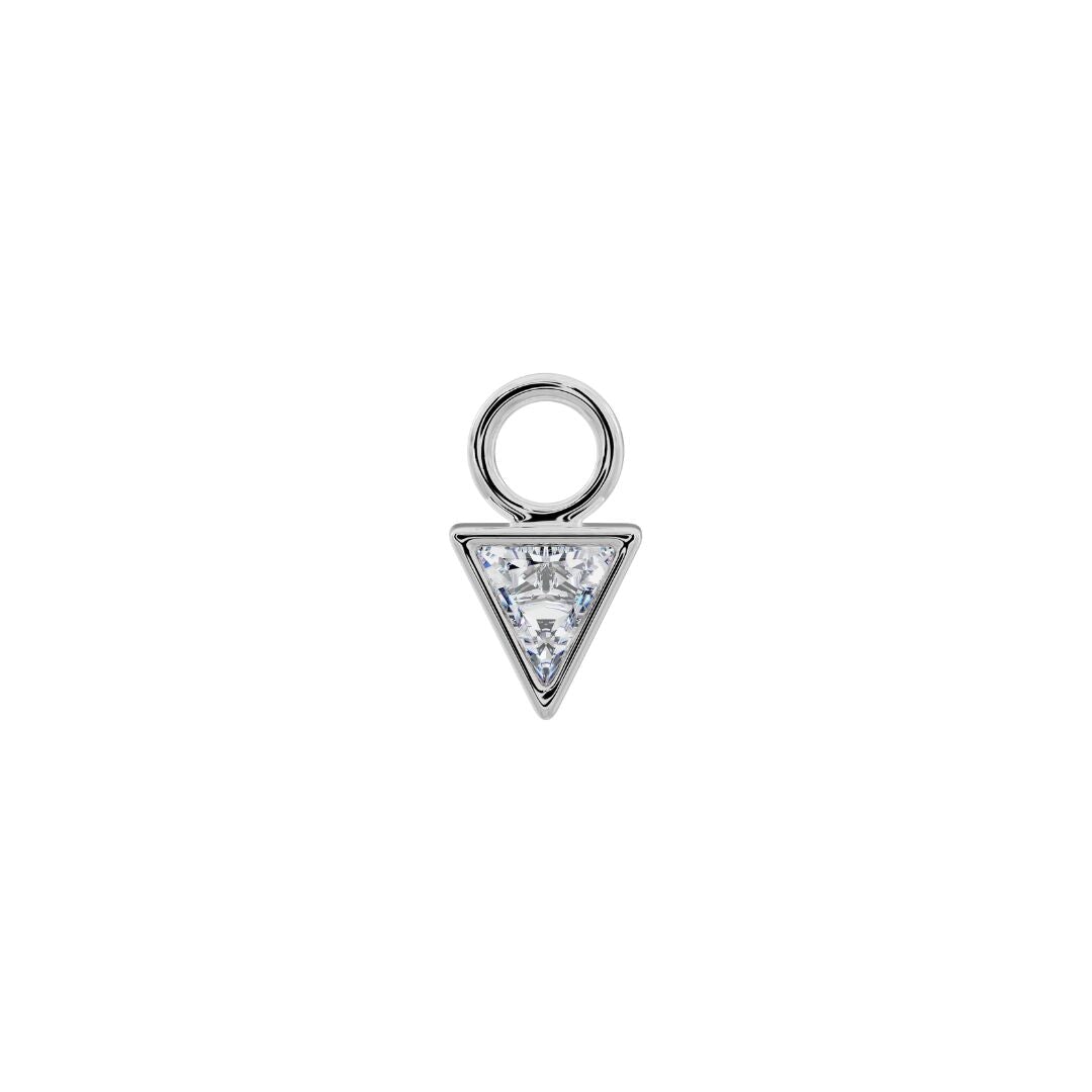 Sparkly Triangle Hoop Charm