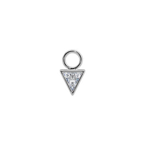 Sparkly Triangle Cut Hoop Charm