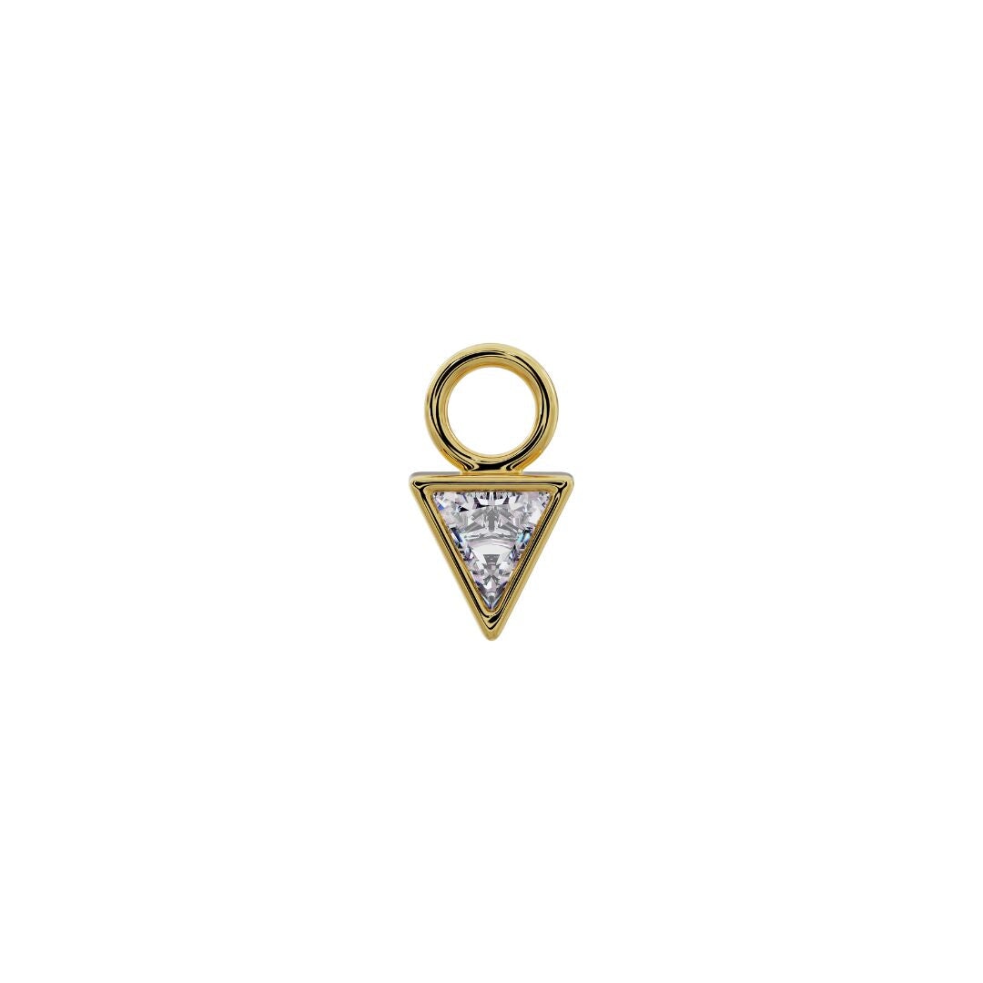 Sparkly Triangle Hoop Charm