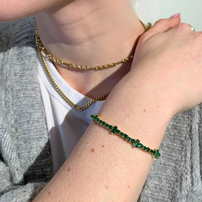 Emerald Green Tennis Bracelet