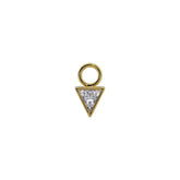 Sparkly Triangle Cut Hoop Charm