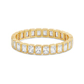Emerald Cut Tennis Stretchy Bracelet
