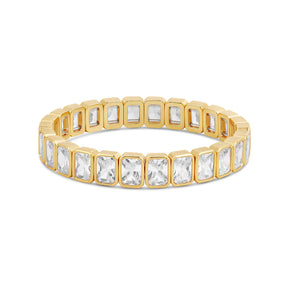 Emerald Cut Tennis Stretchy Bracelet