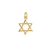 10K Medium Gold Star of David Charm
