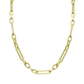 Mixed Link Paperclip Chain Necklace