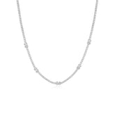 Elegant Satellite Tennis Necklace