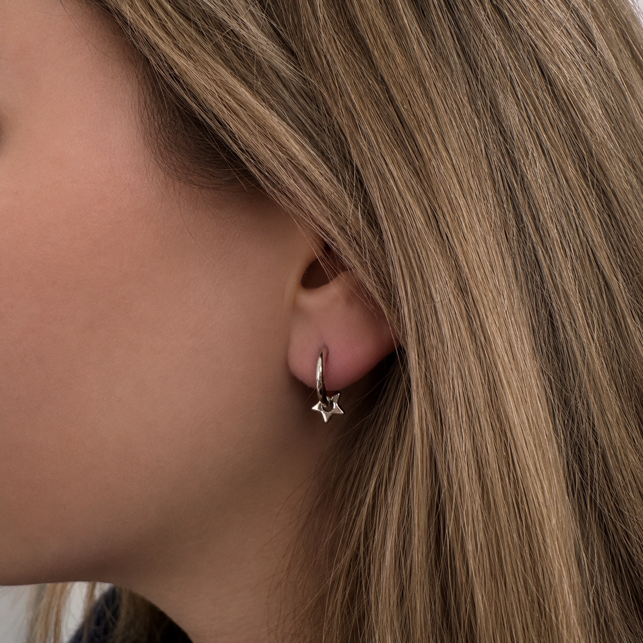 Star Huggie Hoops
