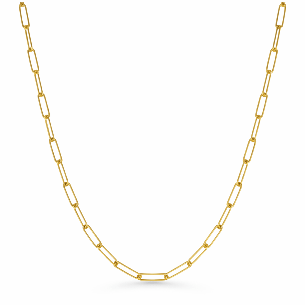 10k Large Paperclip Necklace