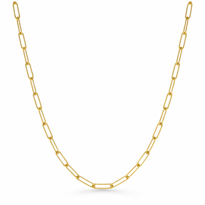 10k Large Paperclip Necklace