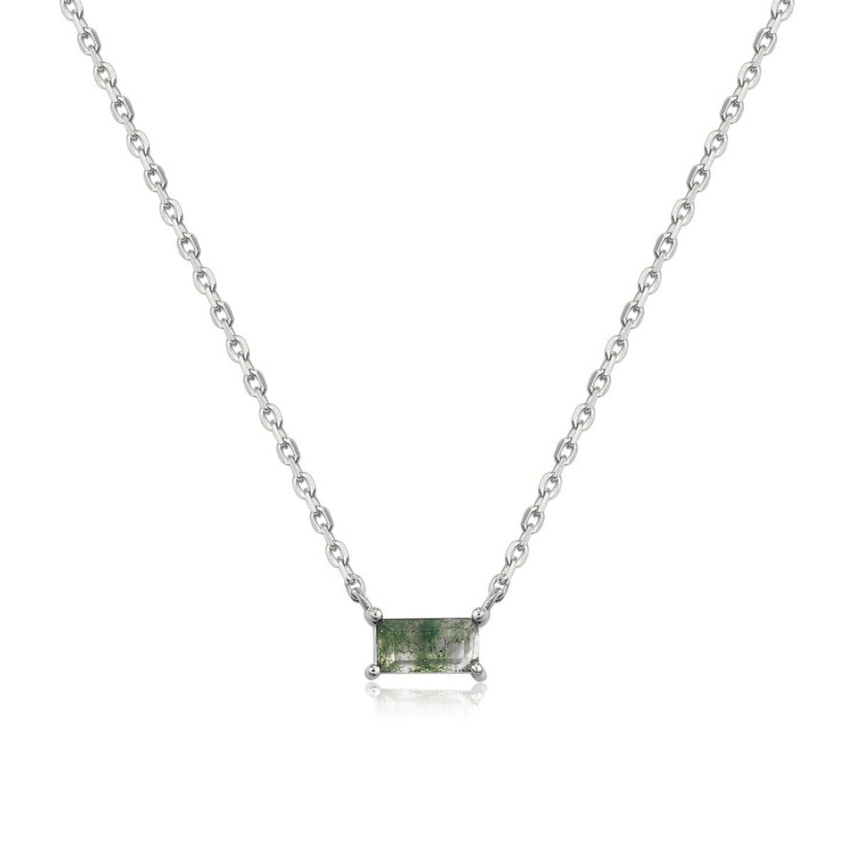 Baguette Gemstone Necklace