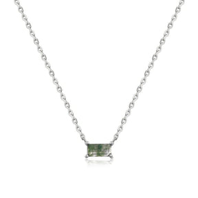 Baguette Gemstone Necklace