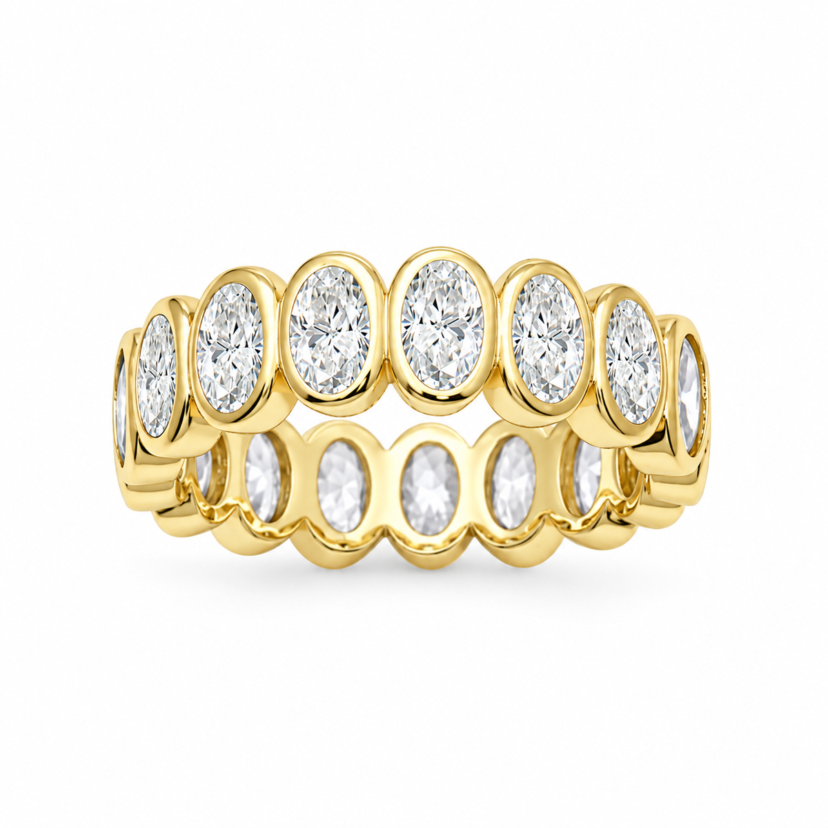 Bezel Oval Eternity Band