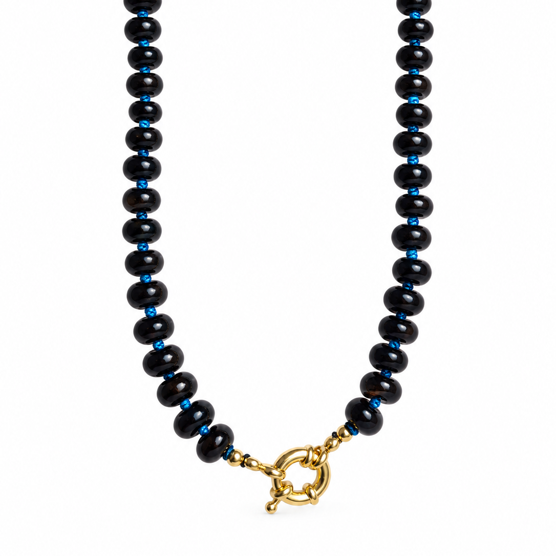 Black Miranda Beaded Necklace