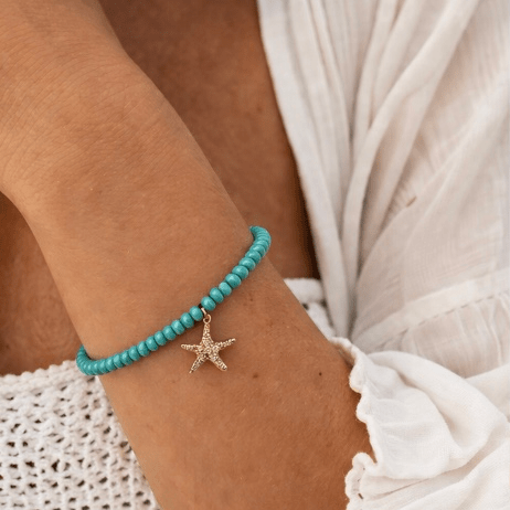 Coastal Turquoise Starfish Bracelet