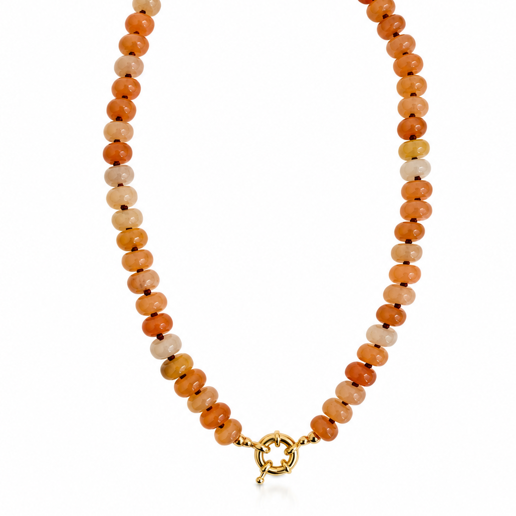 Brown Miranda Beaded Necklace