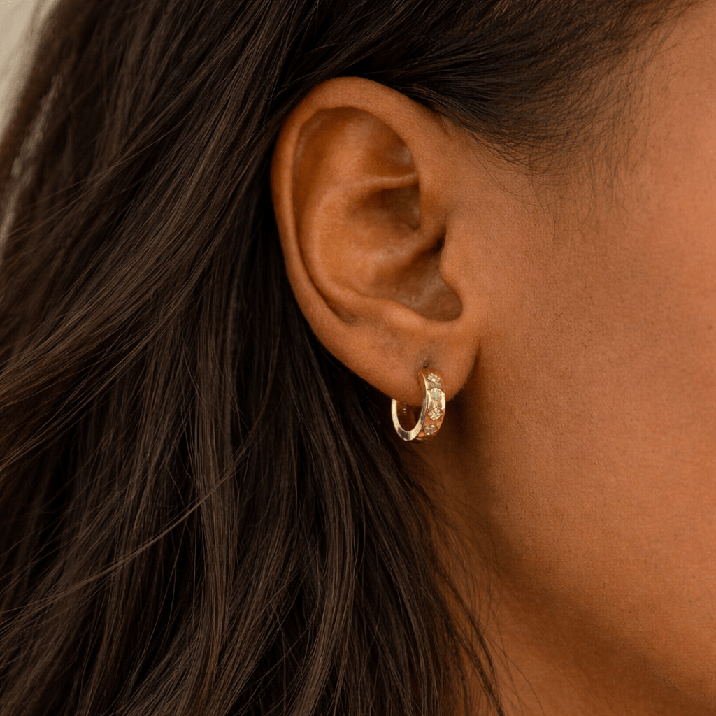 Universe Starburst Chunky Huggie Hoop