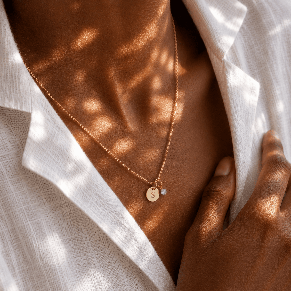 Taylor Personalized Birthstone Necklace