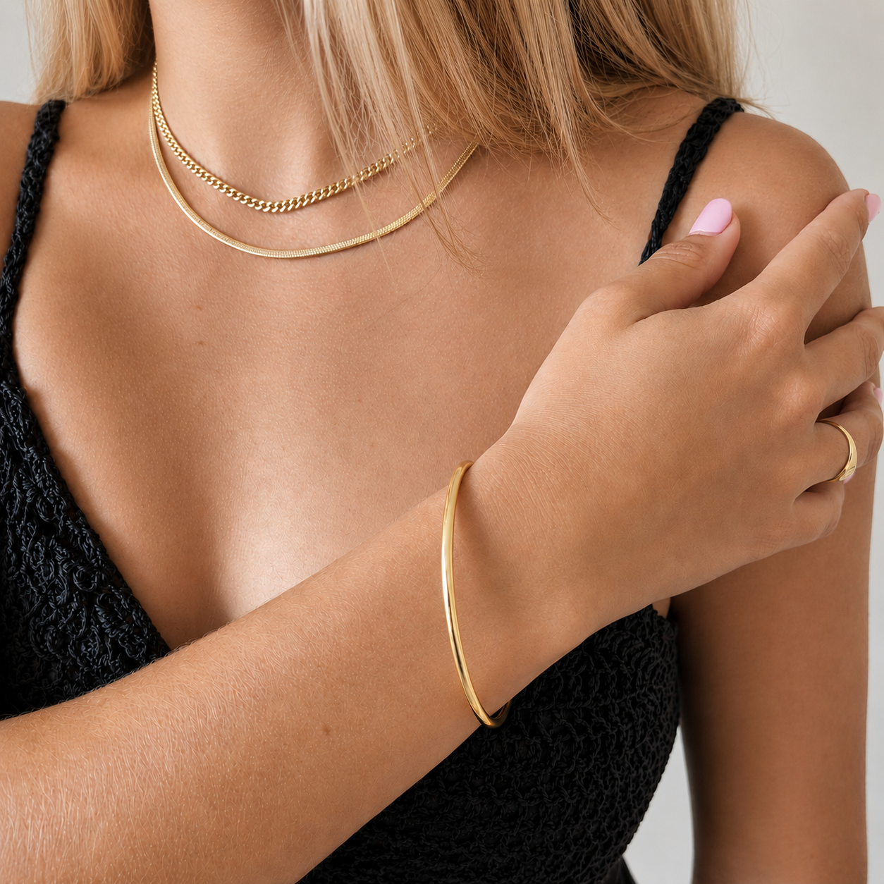 classic thin gold bangle
