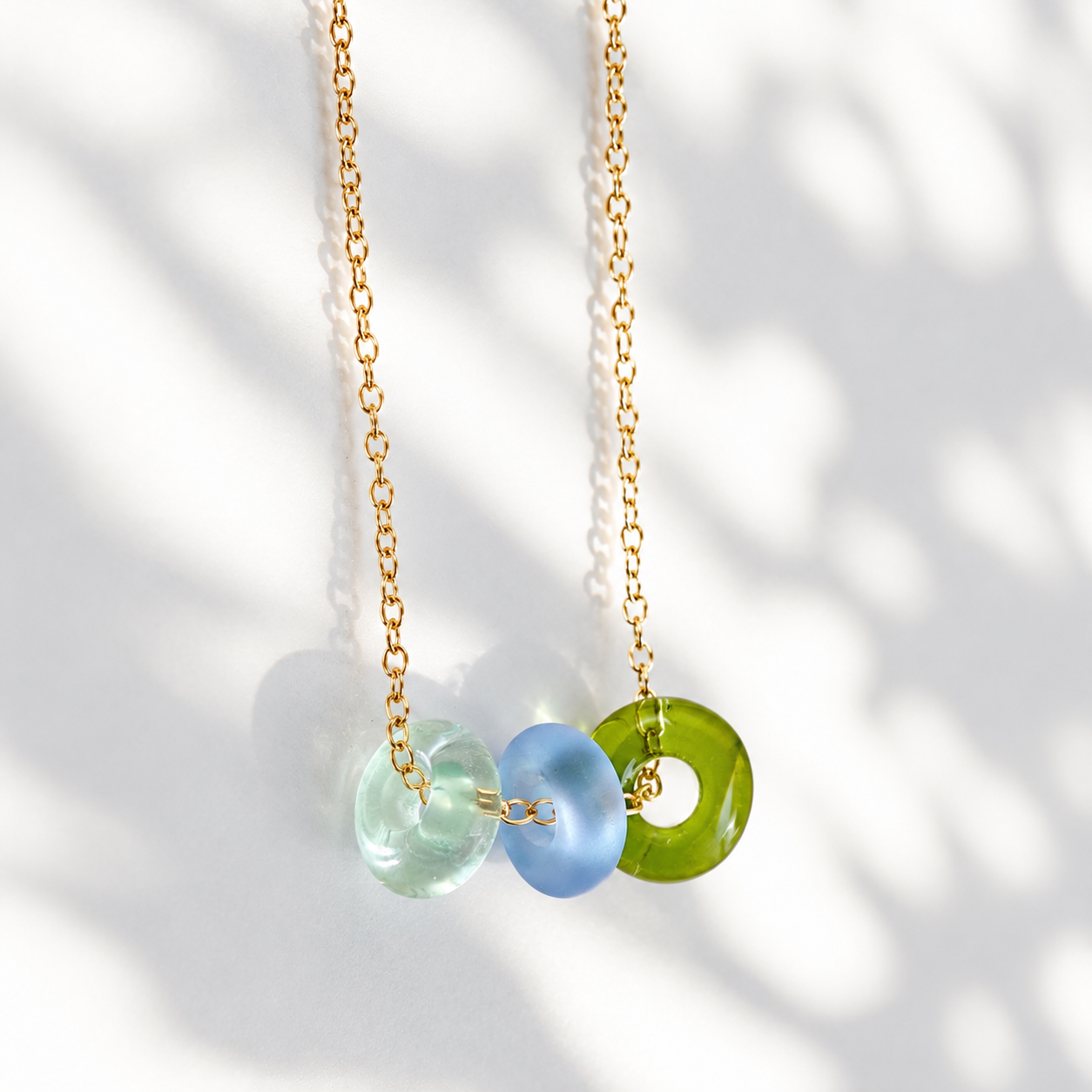 Hand-Torched Beads Trio Necklace
