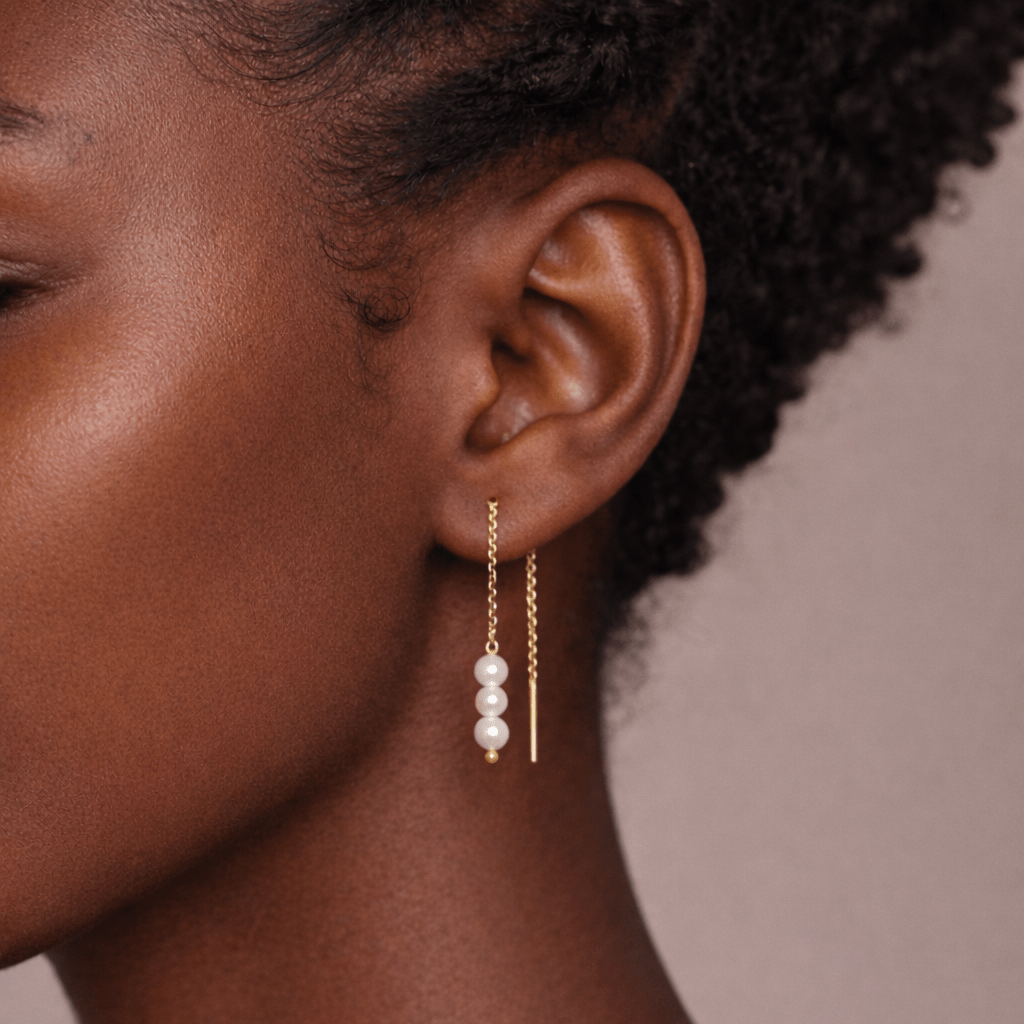 Pearl Threader Earrings