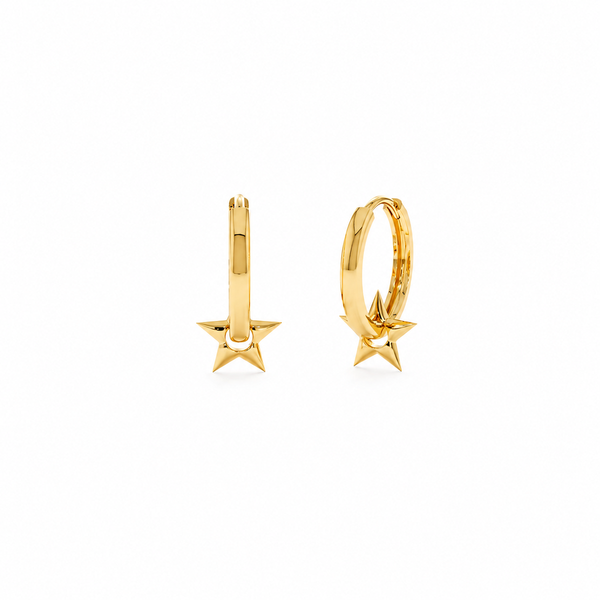 Star Huggie Hoops