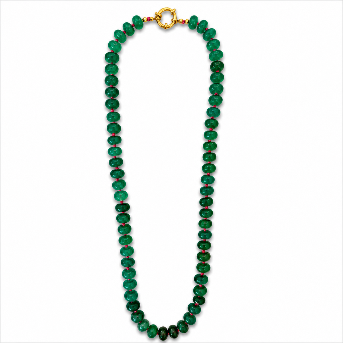 Green Miranda Beaded Necklace