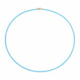 Petite Beaded Necklace- Blue Topaz