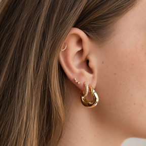 Clara Sparkly Thick Hoops