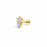 Cluster Flat Back Single Stud Earring