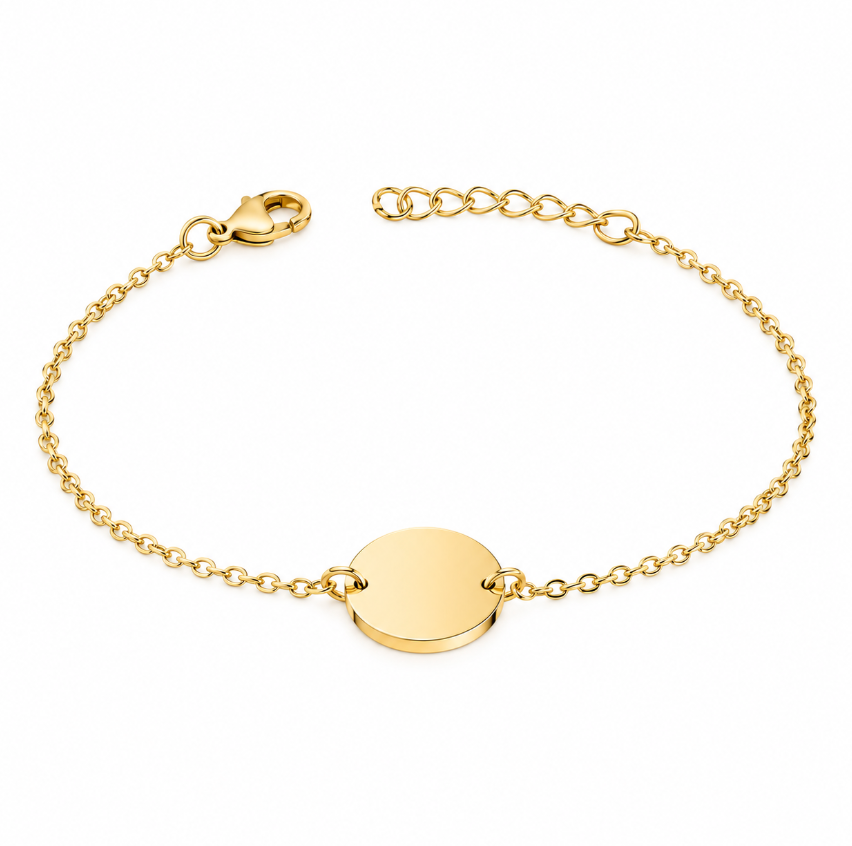 Engravable Disc Bracelet
