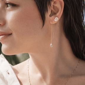 Pearl & Shell Threader Earrings