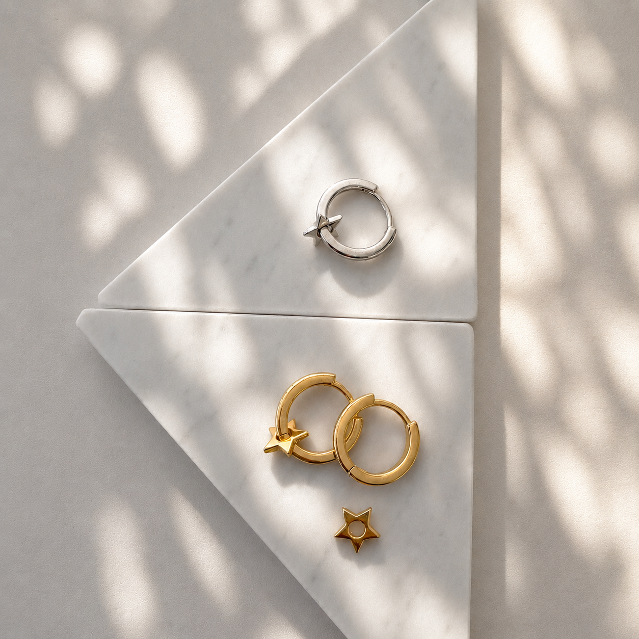 Star Huggie Hoops