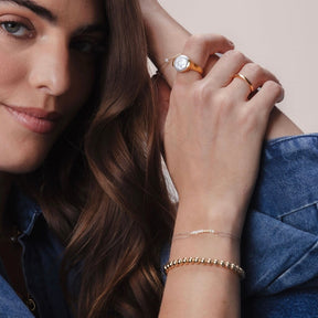 gold filled ball bracelet
