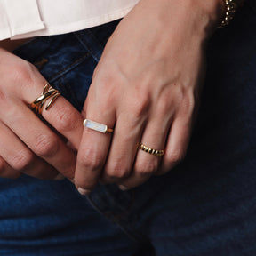 Ribbed Band Ring
