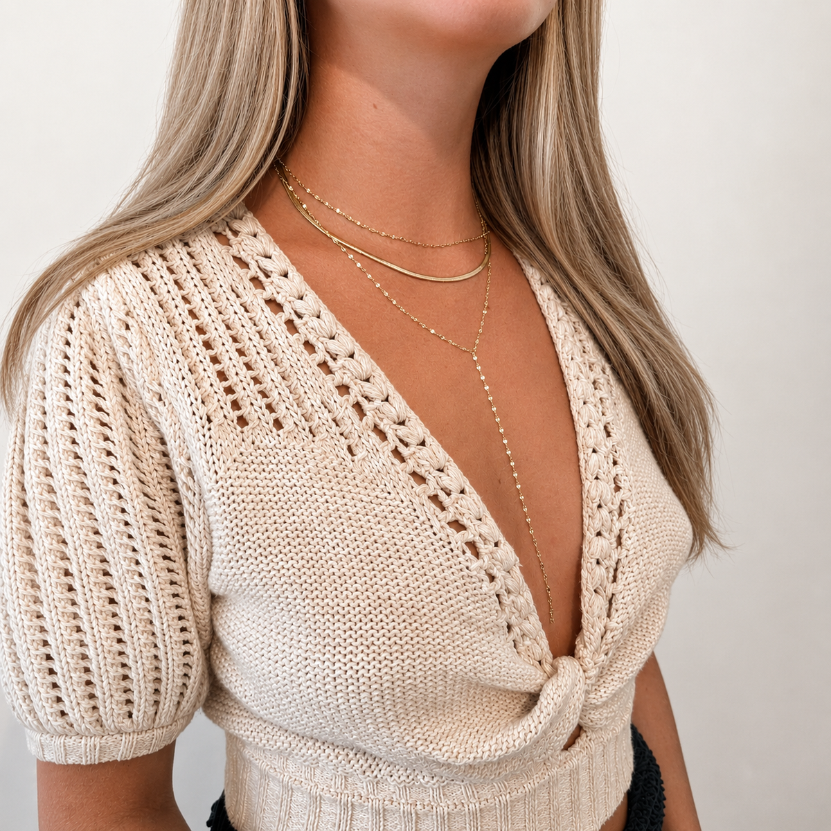 gold lariat necklace